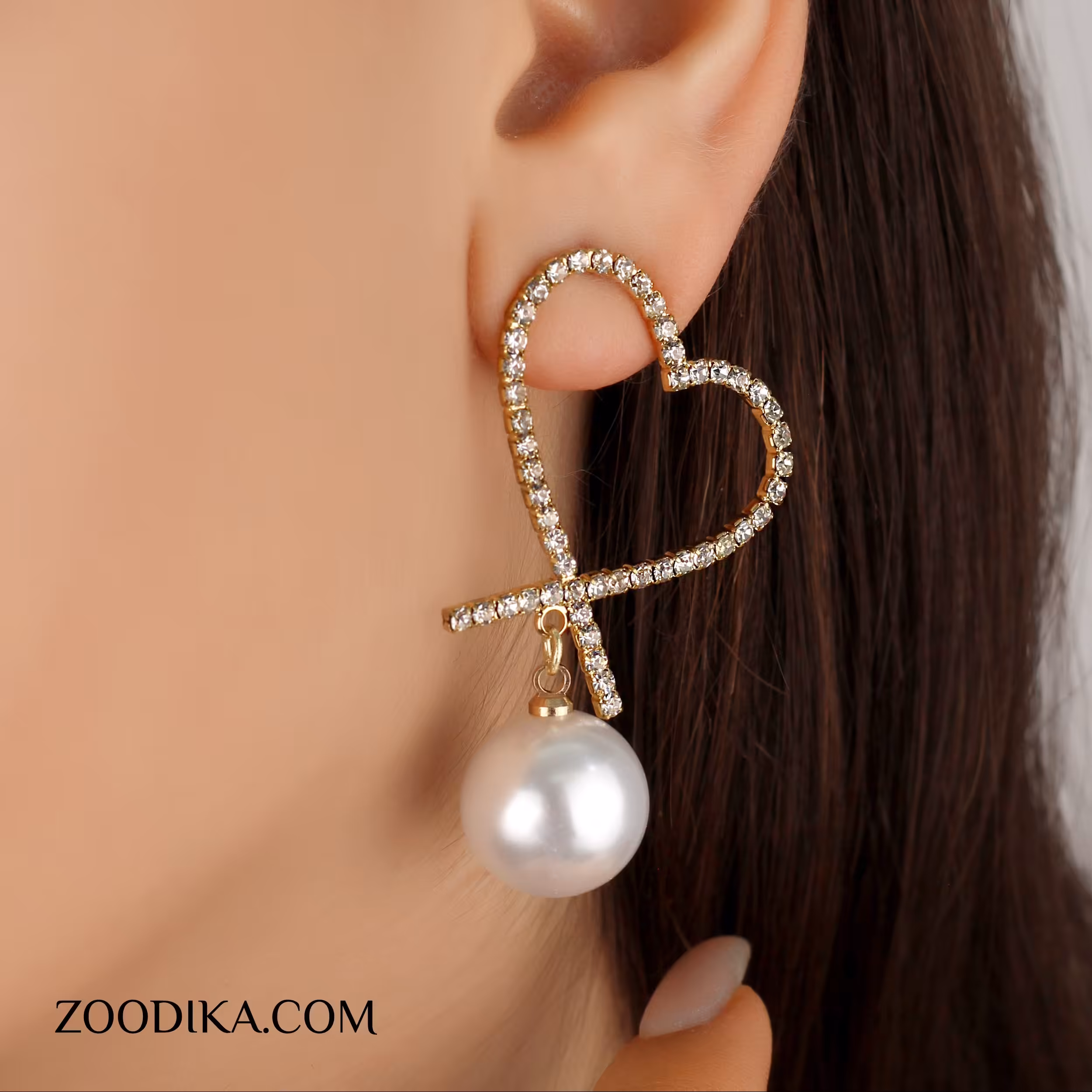 گوشواره میخی کره ای مرواریدی AAC-192