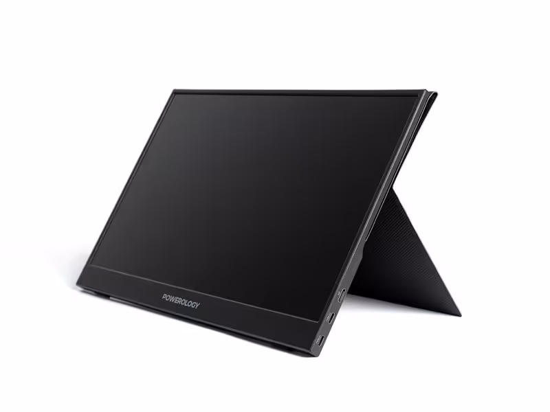 مانیتور قابل حمل 15.6 اینچ دارای بلندگو پاورولوژی Powerology Portable Monitor Ultra-Slim Full HD 15.6
