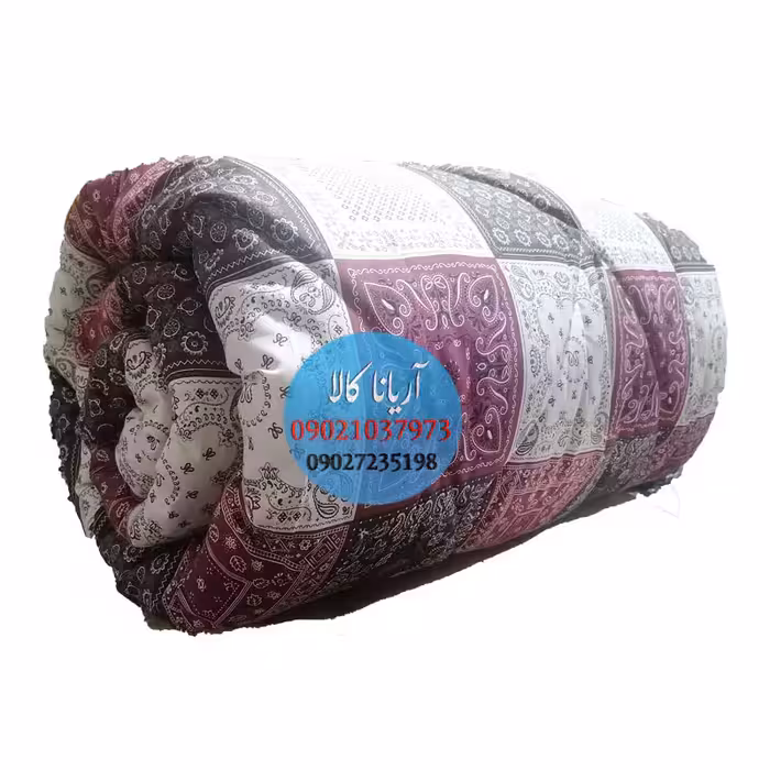 لحاف کرسی آریانا کالا طرح چهل تیکه قرمز سایز 350در350 سانتی متر