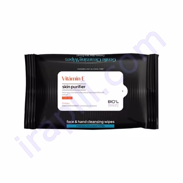 دستمال مرطوب ضد باکتری دست و صورت آقایان بیول 10 عددی