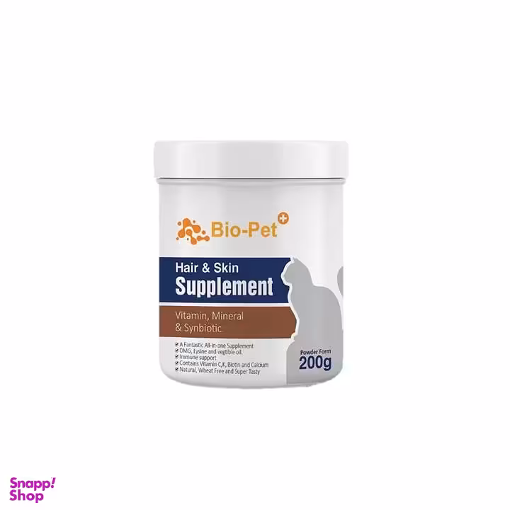 مکمل گربه بایو پت مدل Hair & amp Skin Supplement وزن 200 گرم