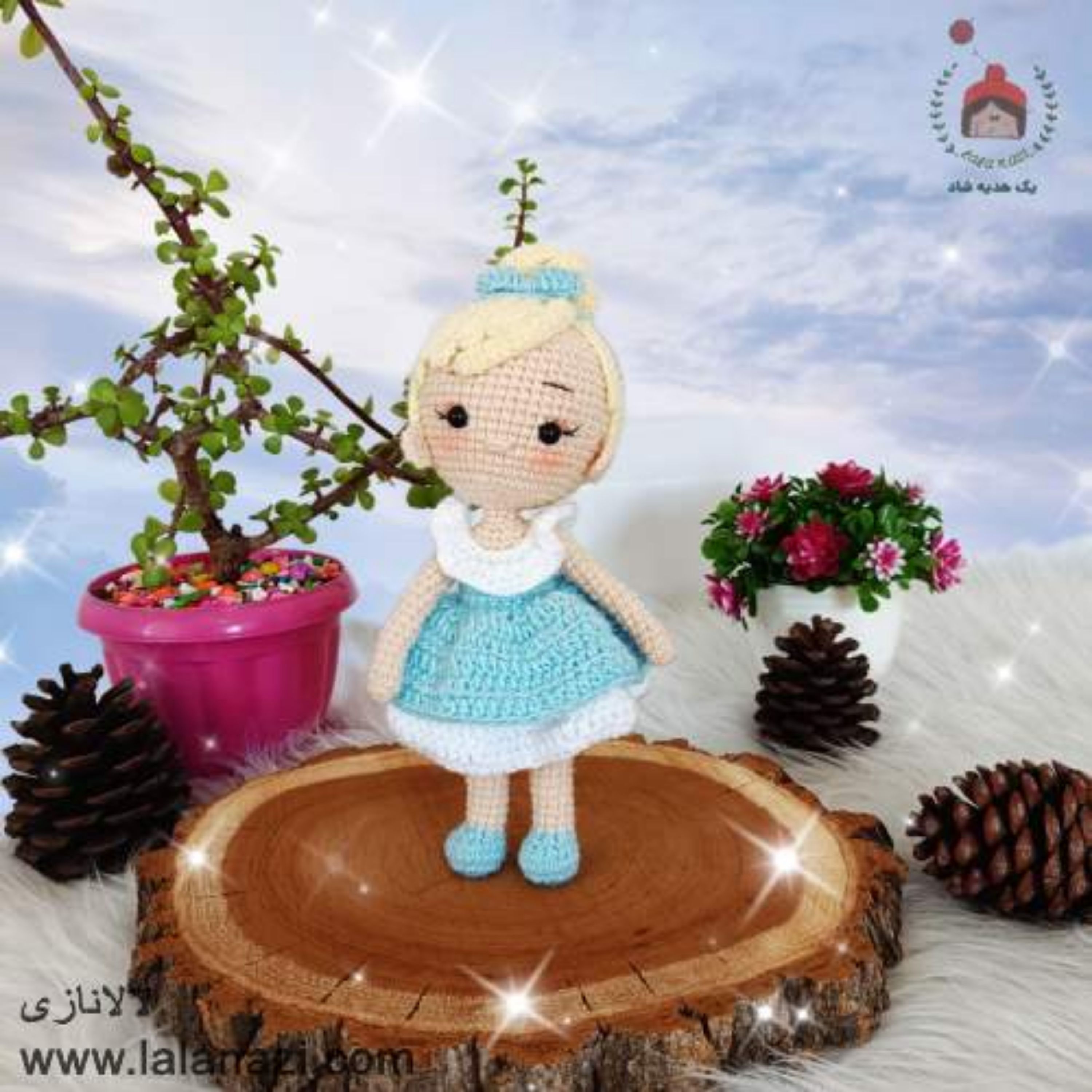 عروسک بافتنی پرنسس سیندرلا ( کد 60371  )