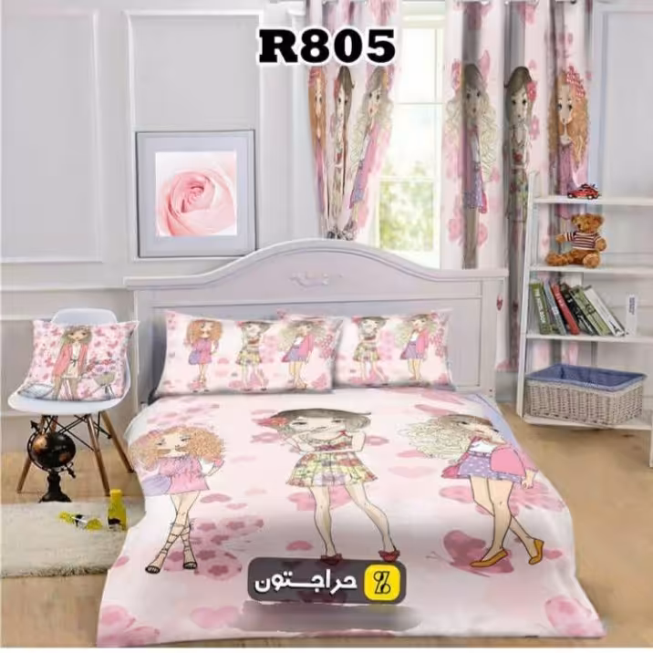 روتختی یک نفره طرح سه دختر سه بعدی جنس میکروتترون  مناسب کودک و نوجوان  برای تخت90