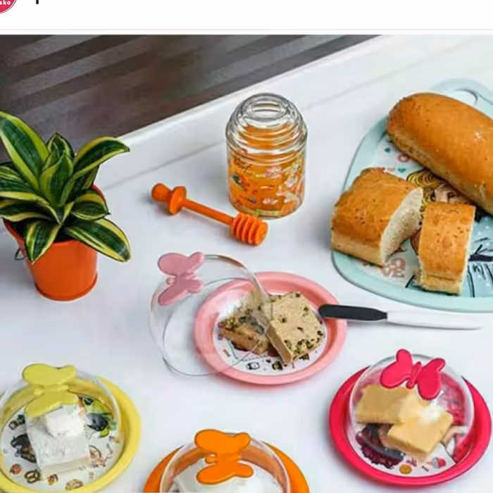 کره خوریو پنیرخوری گرد طرح پروانه فانتزی