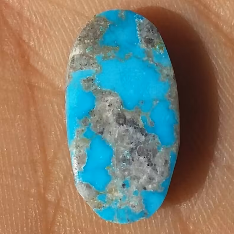 فیروزه نیشابور نگین فیروزه نیشابور آبی بسیار خوش رنگ و تراش کد 9900