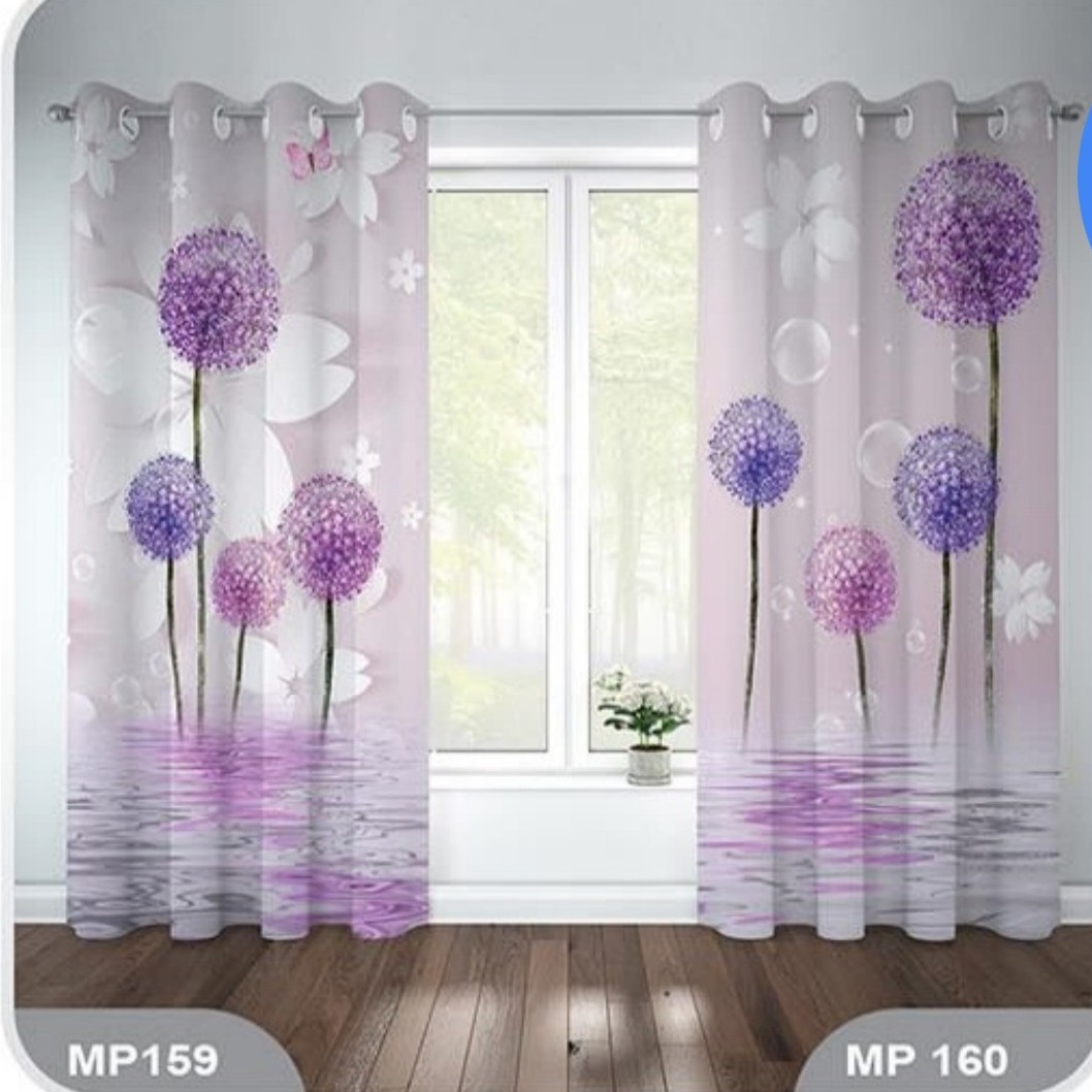پرده مخمل چاپی درجه یک طرح قاصدک کد Mp160 و Mp159