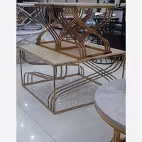 میز عسلی و جلو مبلی مدل دریا(آبکاری درجه 1 فورتیک)(ارسال با باربری و به صورت پس کرایه)