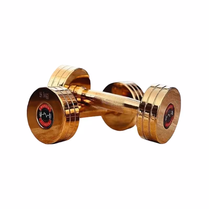 دمبل گرد استیل 5 کیلوگرمی بسته دو عددی