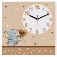 ساعت دیواری کودک MOMMY طرح فیل و قلب کد 1116