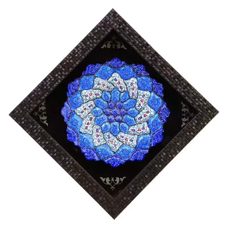 تابلو بشقاب مس میناکاری قطر 20 سانت 