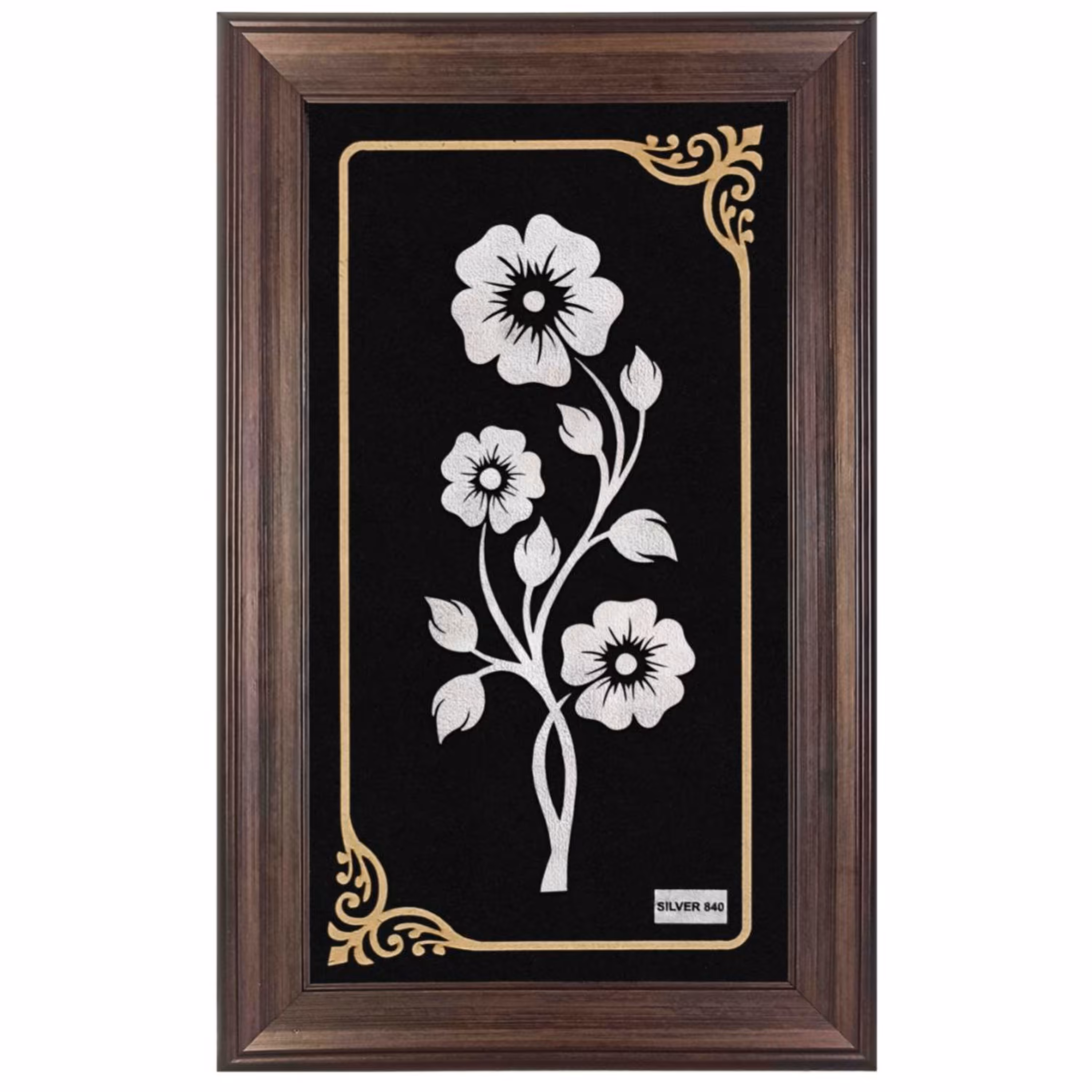 تابلو نقره آکسو طرح گل کد L38