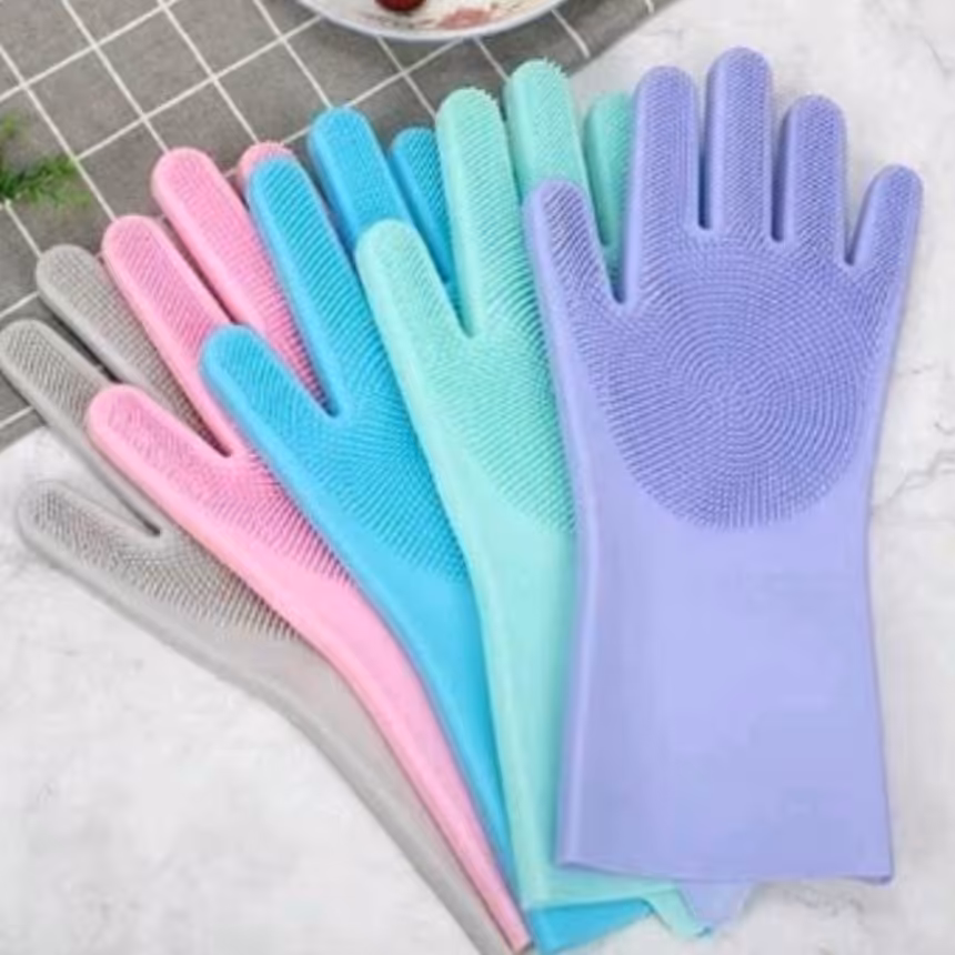 دستکش ظرف شوی اسکاج دار 