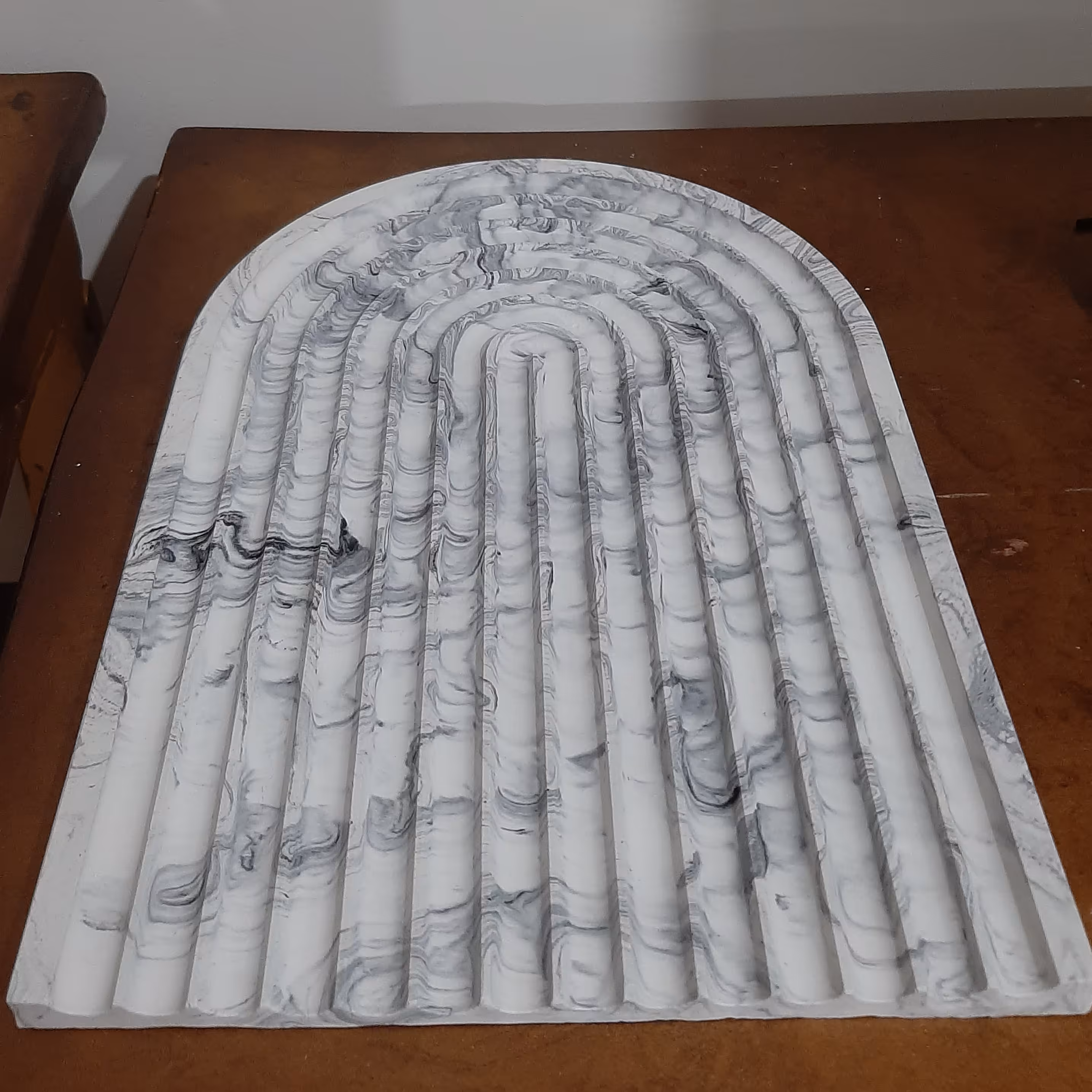 ست استند و جاعودی رنگین کمانی طرح ماربل