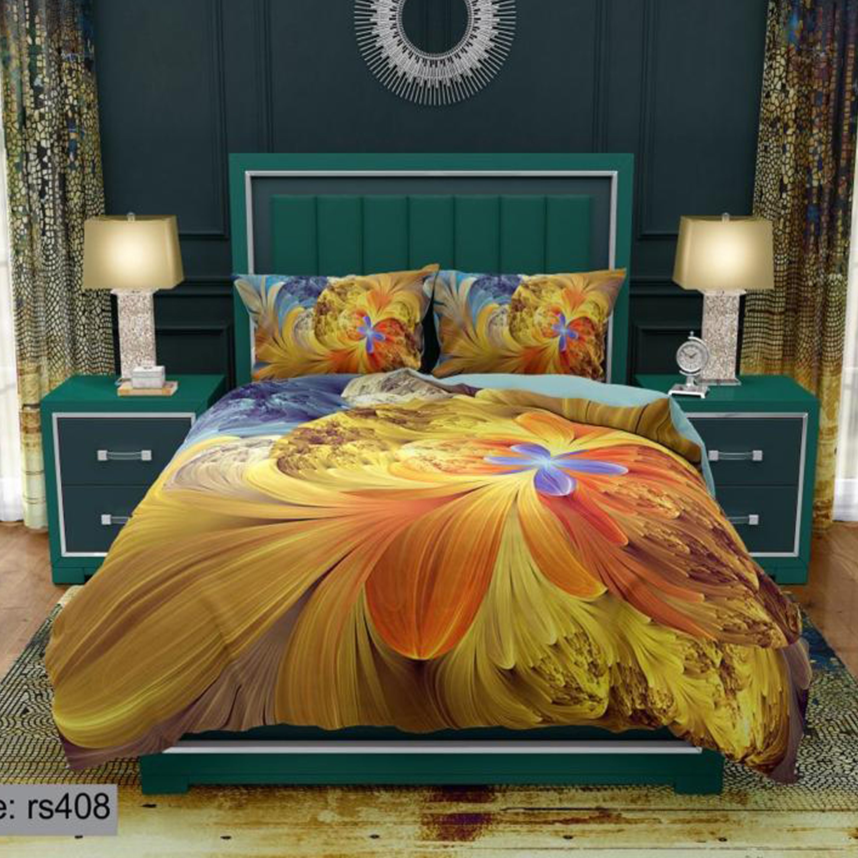 سرویس روتختی 1 نفره تنسل چاپی برندترک لند (Turk Land) کد rs 408
