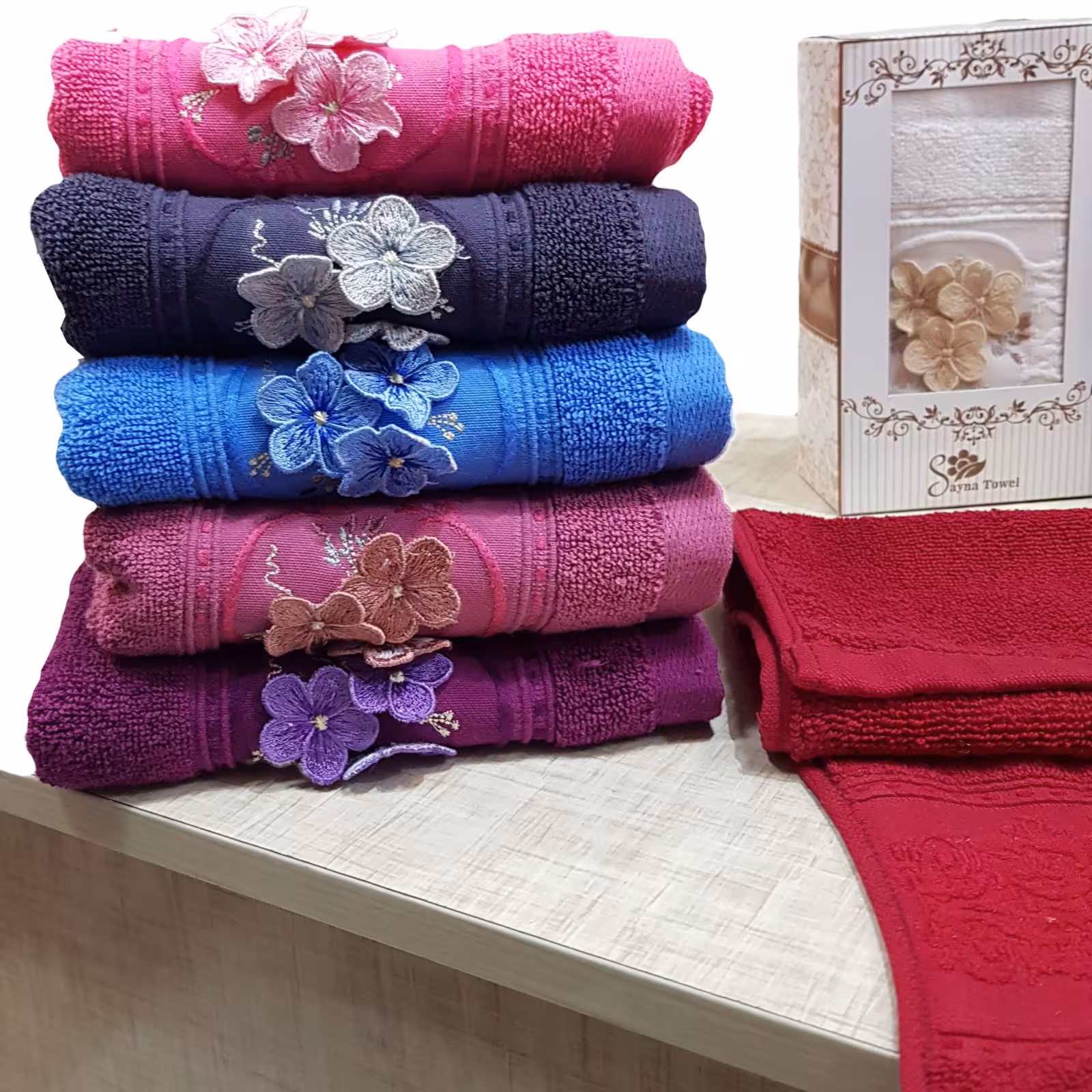 حوله دست و صورت کادویی، جنس نخ پنبه رینگ