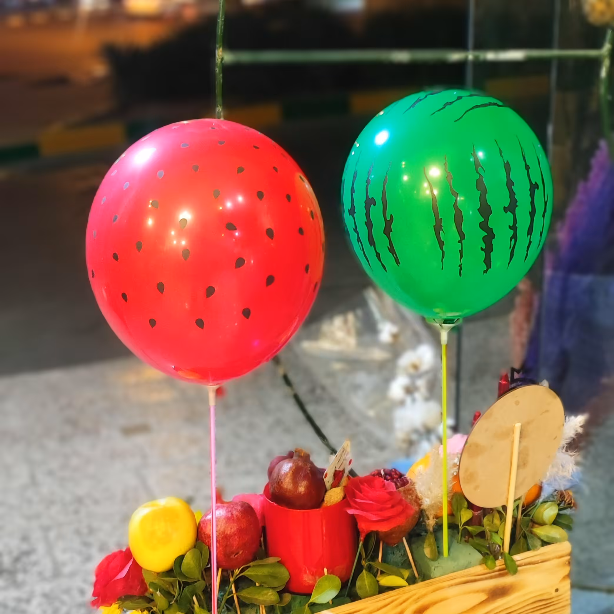 بادکنک هندوانه خارجی و انواع بادکنک در رنگها و طرحهای مختلف 