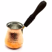 قهوه جوش مسی دسته چوبی سایز1 دوکاپ کد ZH217-1