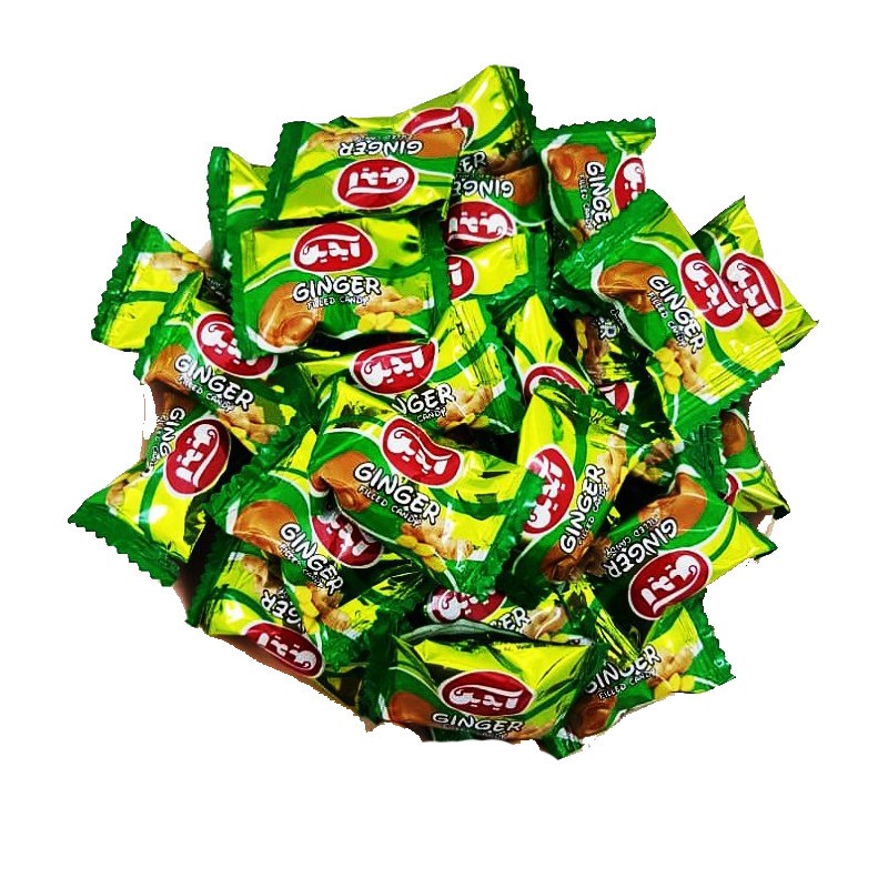 آبنبات زنجبیلی آیدین با مغز نرم دو سر پرس 500 گرمی 
