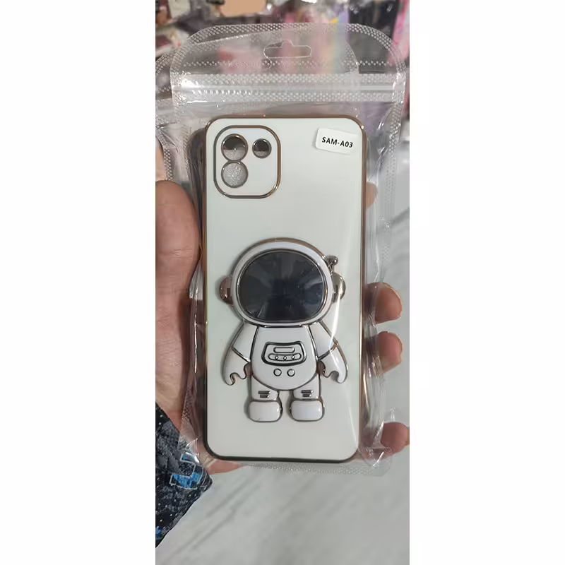 گارد آدم فضایی هولدردار سامسونگ A03 رنگ سفید ارسال رایگان