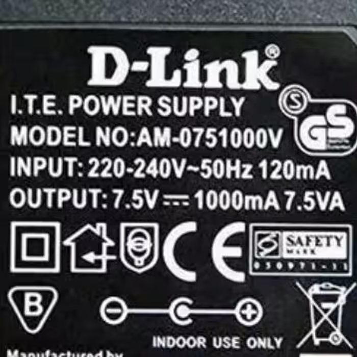 آداپتور مودم و سویچ و روتر دی لینک 7.5 ولت 1000 میلی آمپر