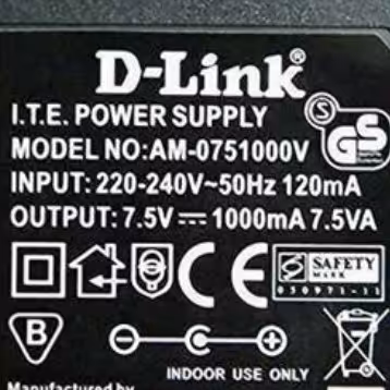 آداپتور مودم و سویچ و روتر دی لینک 7.5 ولت 1000 میلی آمپر