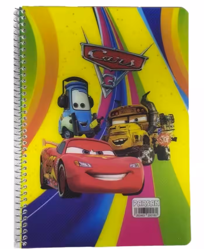 دفتر80 برگ دوخط سیمی جلدگلاسه فانتزی بهار دانش 12 جلدی