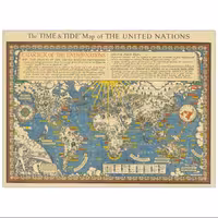 تابلو شاسی پالمیرا طرح نقشه تاریخی جهان کد MAP127 سایز 50X70