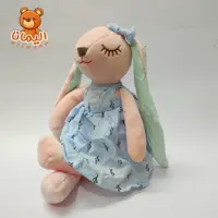 عروسک خرگوش گوش دراز  انجل خارجی 35 سانت رنگ صورتی و آبی