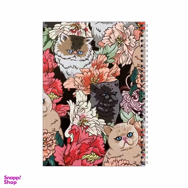 دفتر مشق 50 برگ بامبیلیپ طرح گربه ها و گل ها کد 1028245