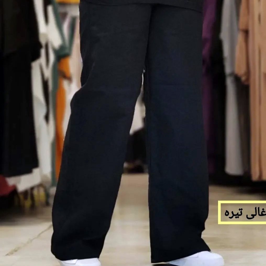 شلوار بگ لی کاغذی در 6 سایز ذغالی تیره قد 105(سایز48)