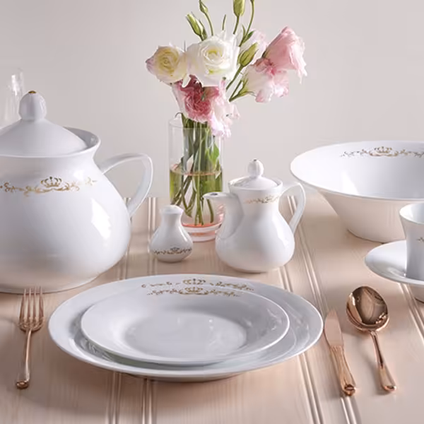 سرویس 12 نفره چینی زرین طرح پرنسس قالب شهرزاد 108 پارچه