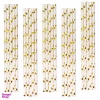 نی نوشیدنی آنا طرح ستاره ای مدل NYs-25 مجموعه 25 عددی