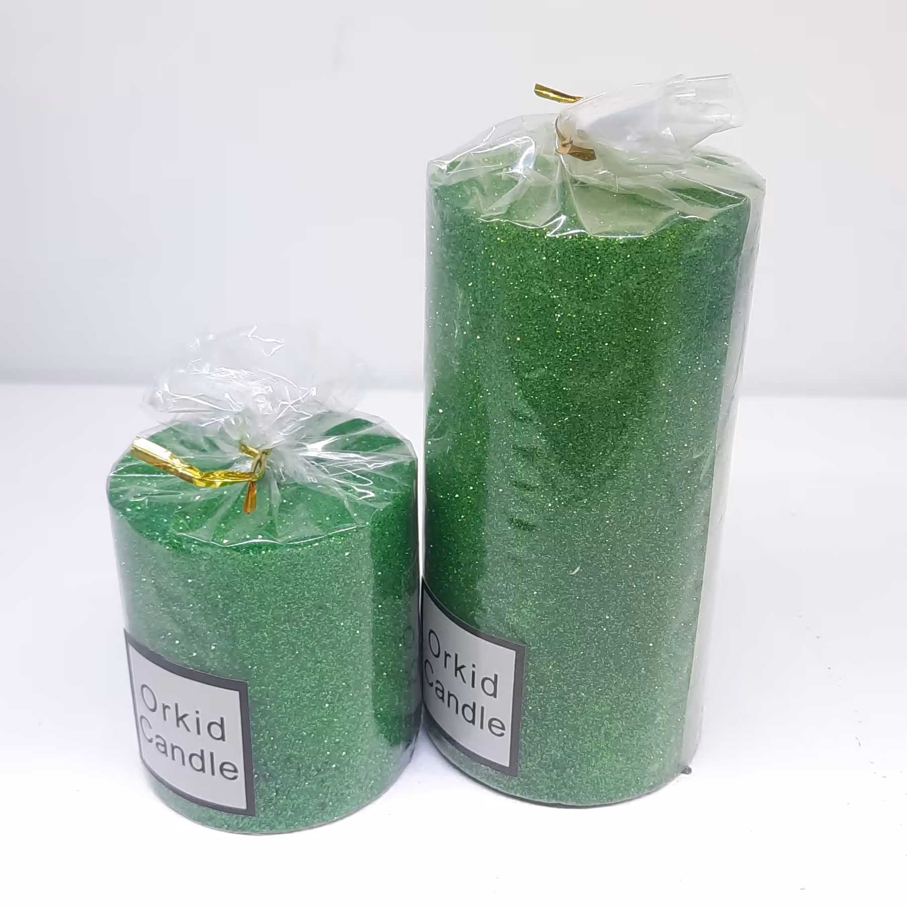 شمع کوبیسم بلند 13 سانت رنگ سبز