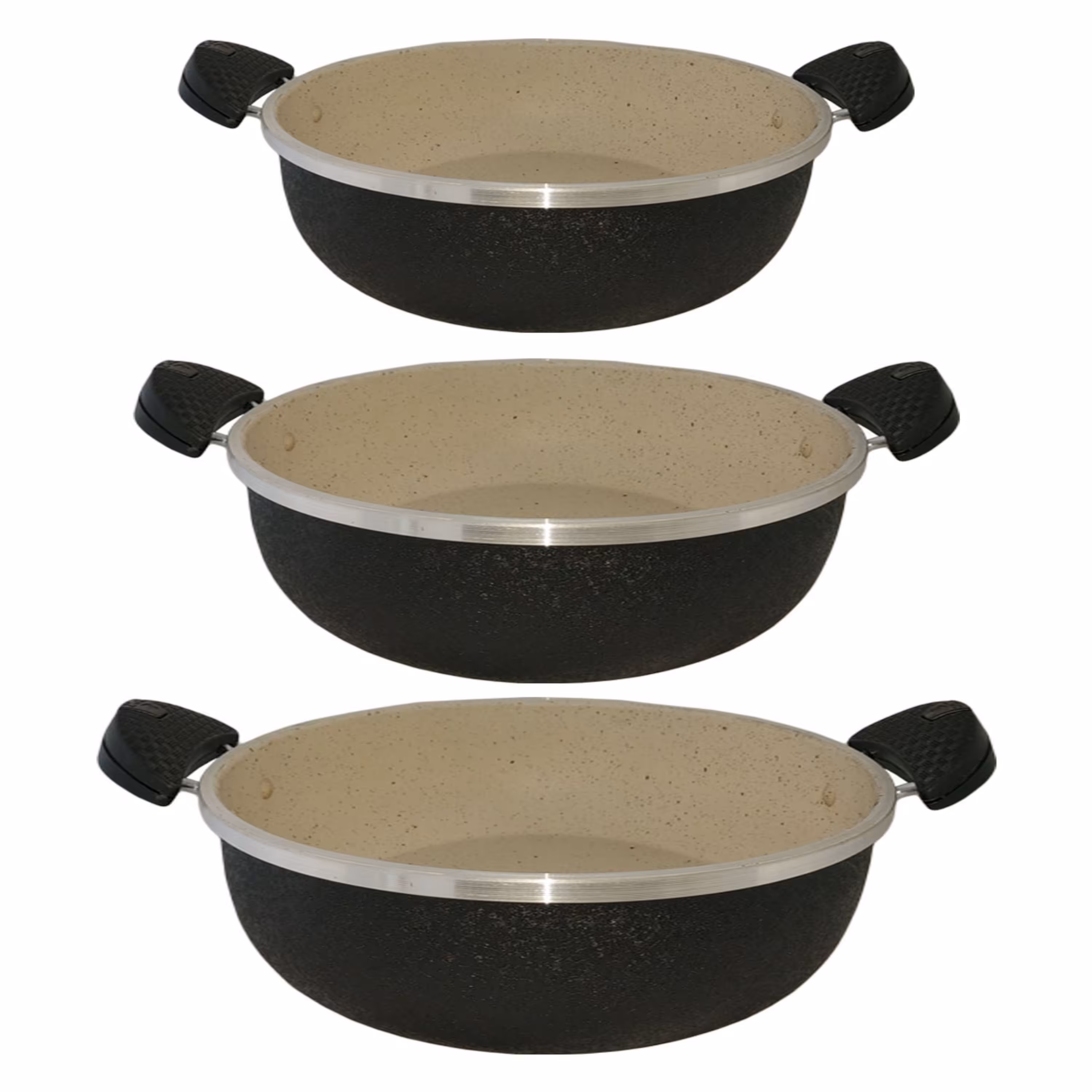 سرویس تابه 3 پارچه دو دسته گرانیتی 