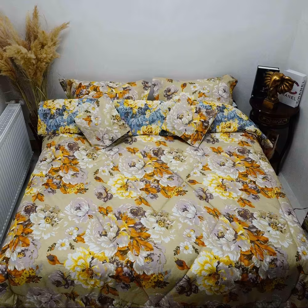 روتختی  دونفره 6 تیکه طرح  گل 01 - پارچه پیکمنت- ارسال رایگان