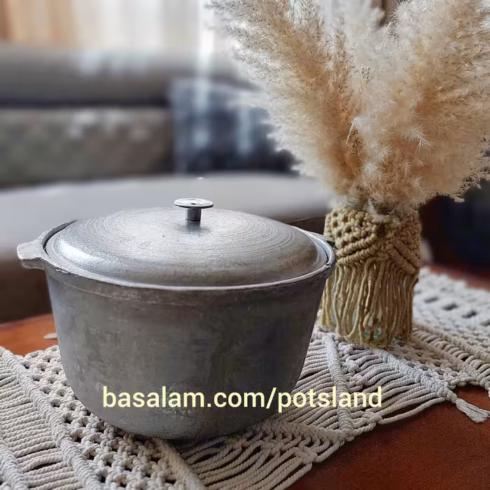 قابلمه آلومینیوم فشرده2 لیتری دست ساز بدون روکش شیمیایی