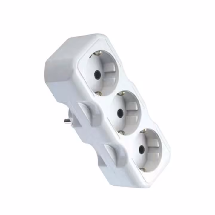 سه راهی دوشاخه ای ارتدار 16A  تیراژه مدل تاپ مناسب برای لوازم برقی ارتدار و پر مصرف