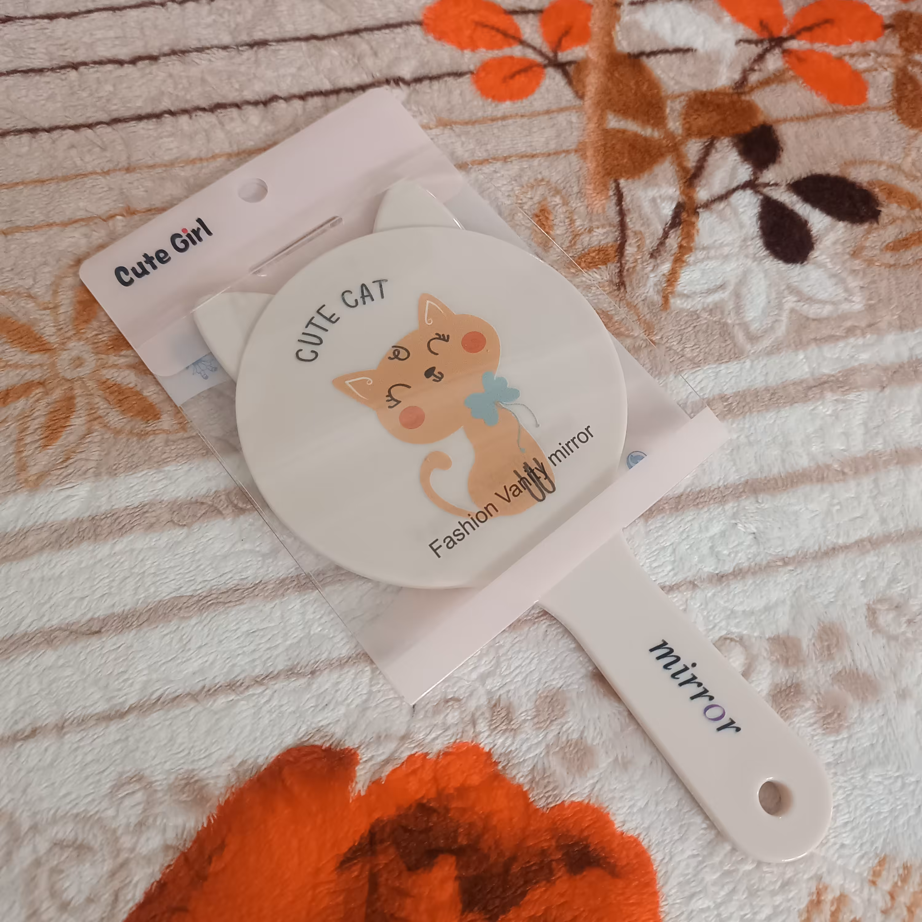 آیینه دسته دار دو گوش (کیفیت اصلی) طرح فانتزی (سایز متوسط)