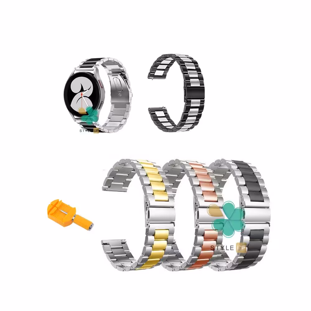 بند ساعت سامسونگ Galaxy Watch 4 مدل استیل دو رنگ