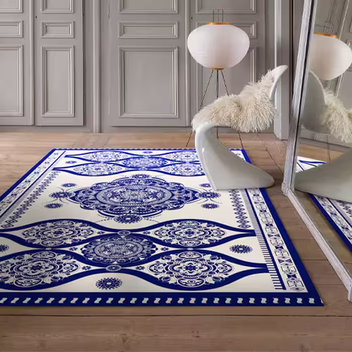 روفرشی کشدار ضد اب مخمل شانل ابریشم کد E87  سایز 3 متری