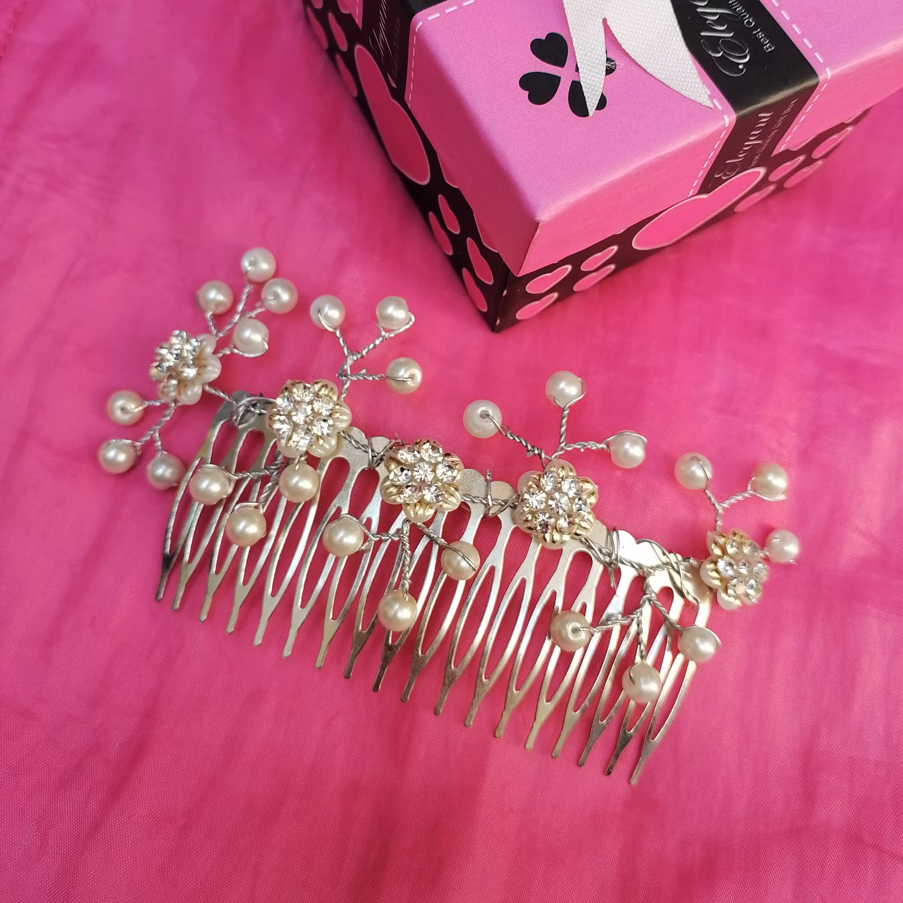 شانه مو مجلسی نگین دار