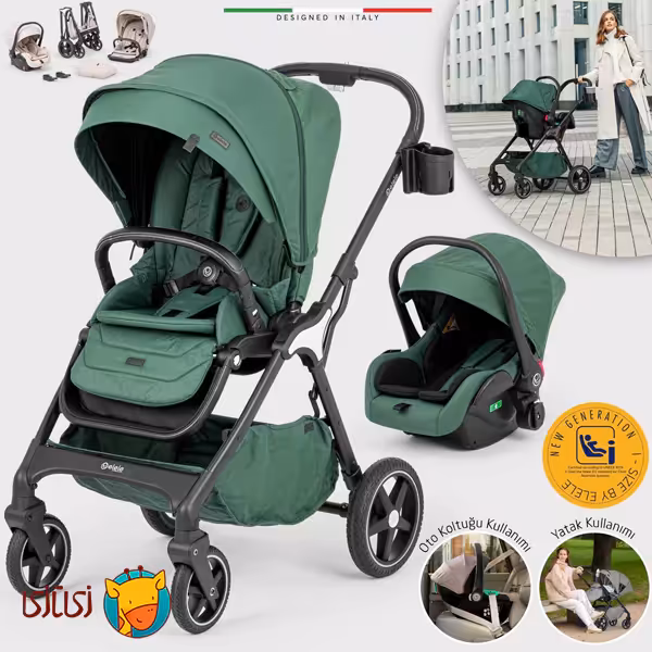 کالسکه تراول سیستم اله‌له مدل Hera رنگ سبز