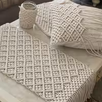 ست رانر و کاور کوسن مکرومه