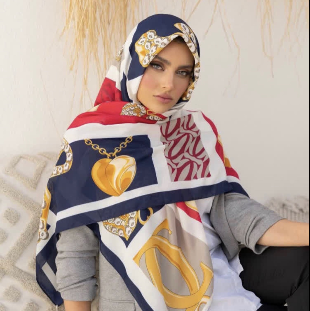 روسری نخ وال ترک مجلسی قواره 140