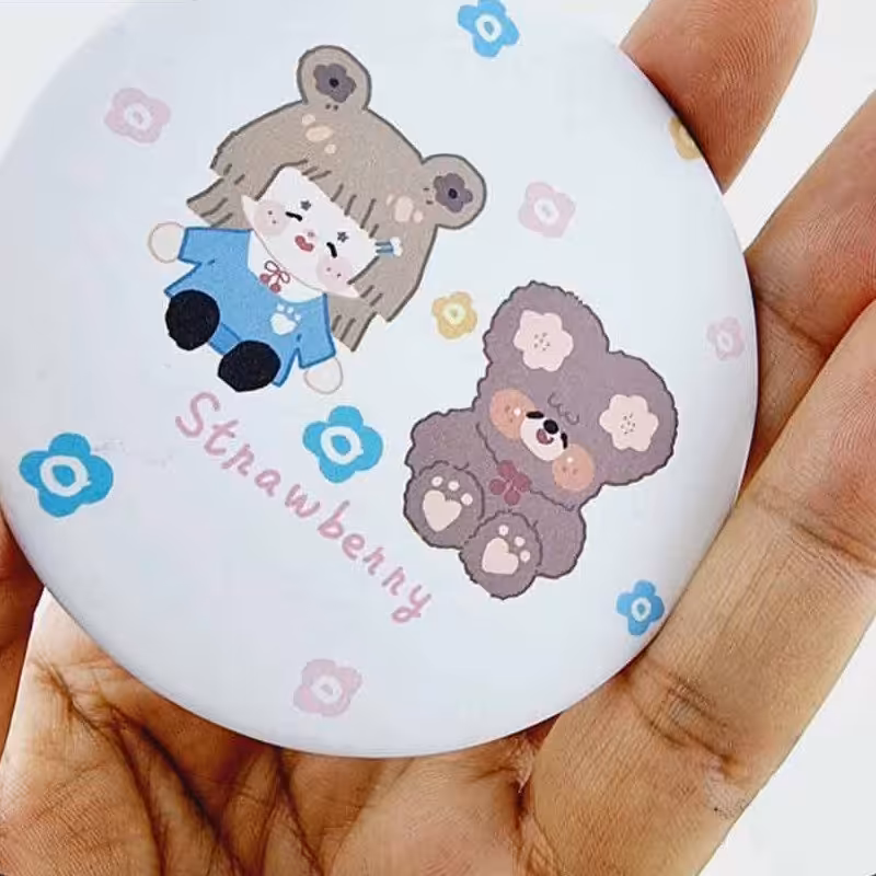 آینه گرد دخترونه فانتزی شیک وزیبایی قیمت مناسب و کیفیت عالی 