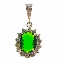 آویز گردنبند نقره زنانه زمرد،با برند سلین کالا،کد 16163969