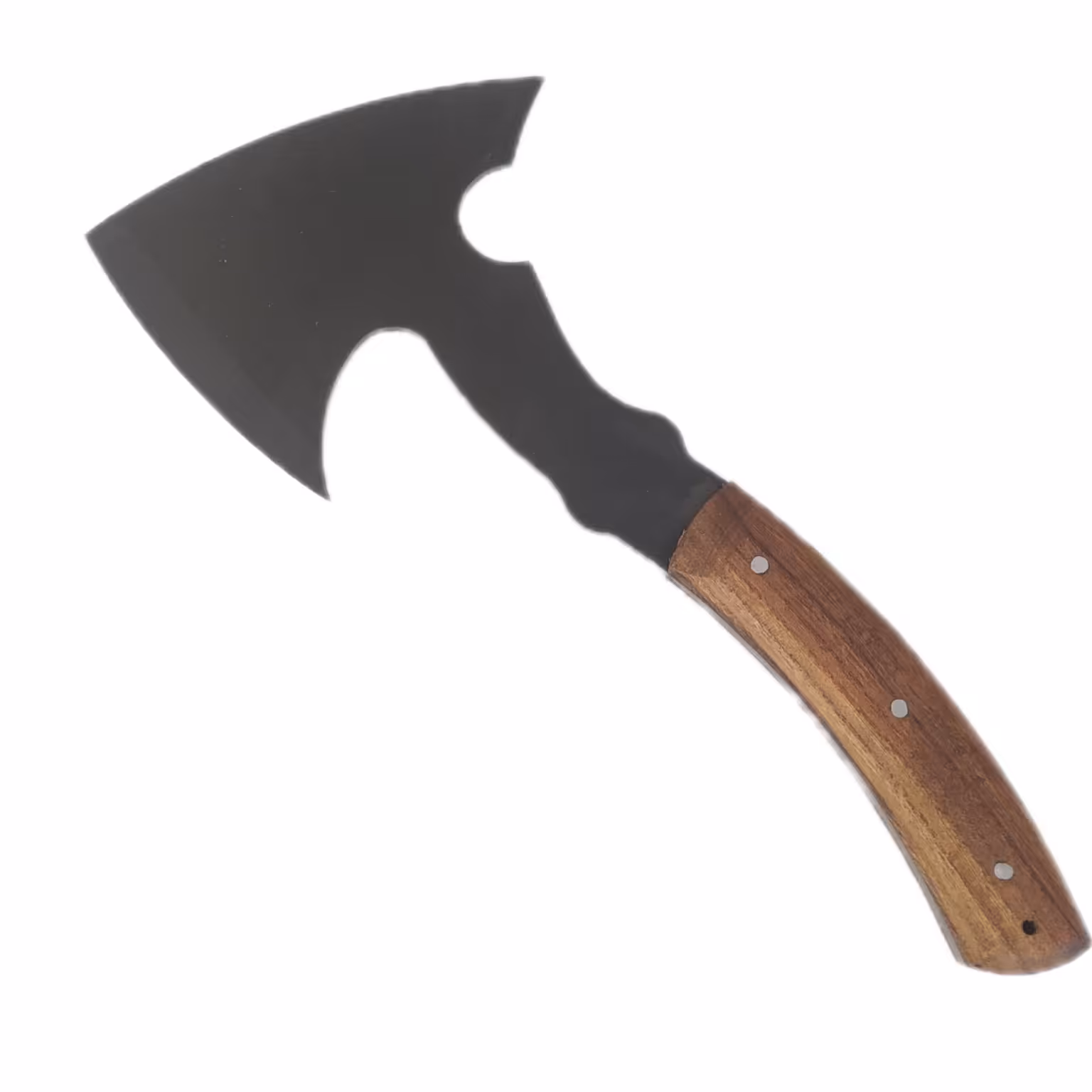 تبر سفری زنجان با تیغه فنر فولاد ضدزنگ و دسته چوب جنگلی