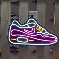 تابلو نئون کفش، نیون کفش فروشی مدل نایک سایز بزرگ