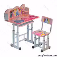 ست میز و صندلی تحریر کودک مدل پرنسس  - مناسب کودکان 5 الی 12 سال