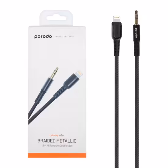 کابل تبدیل لایتنینگ به AUX پرودو مدل PD-AUL12 طول 1.2 متر